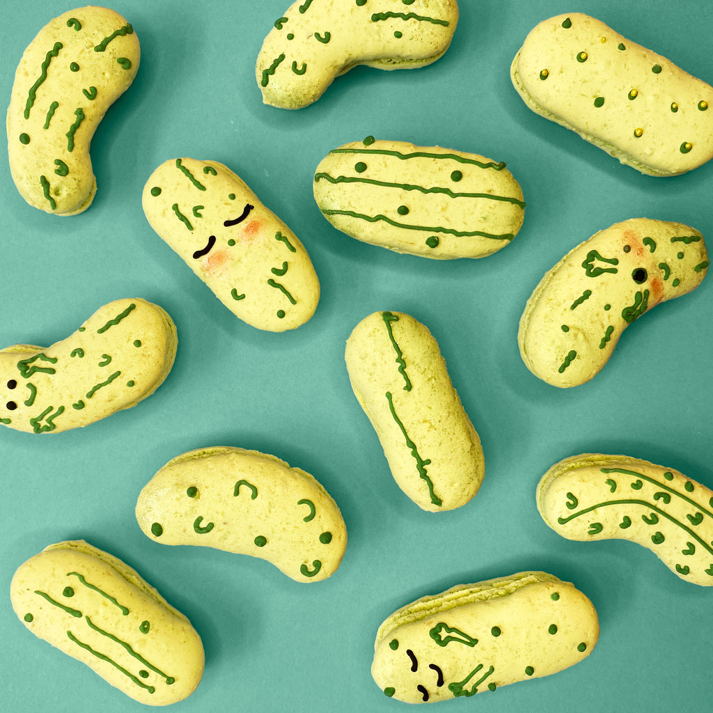 Are we pickling your fancy? Take a look at our Pickle Macarons!