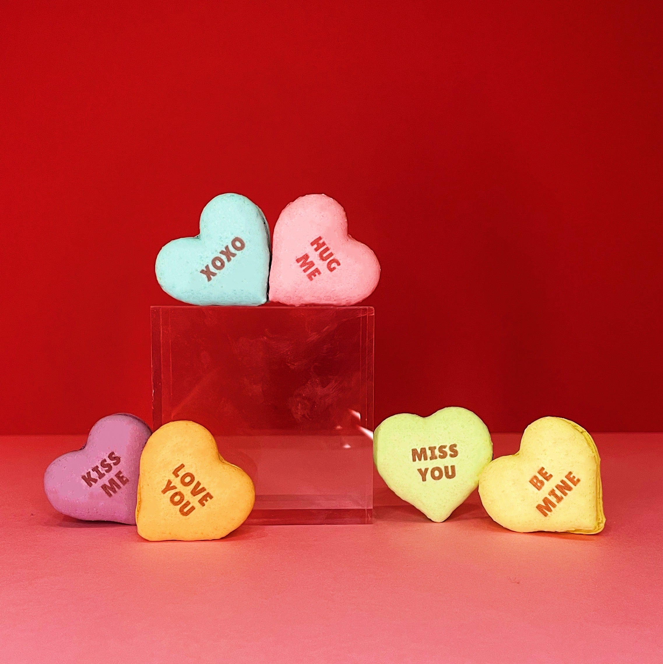 Limited Edition Candy Heart Macarons