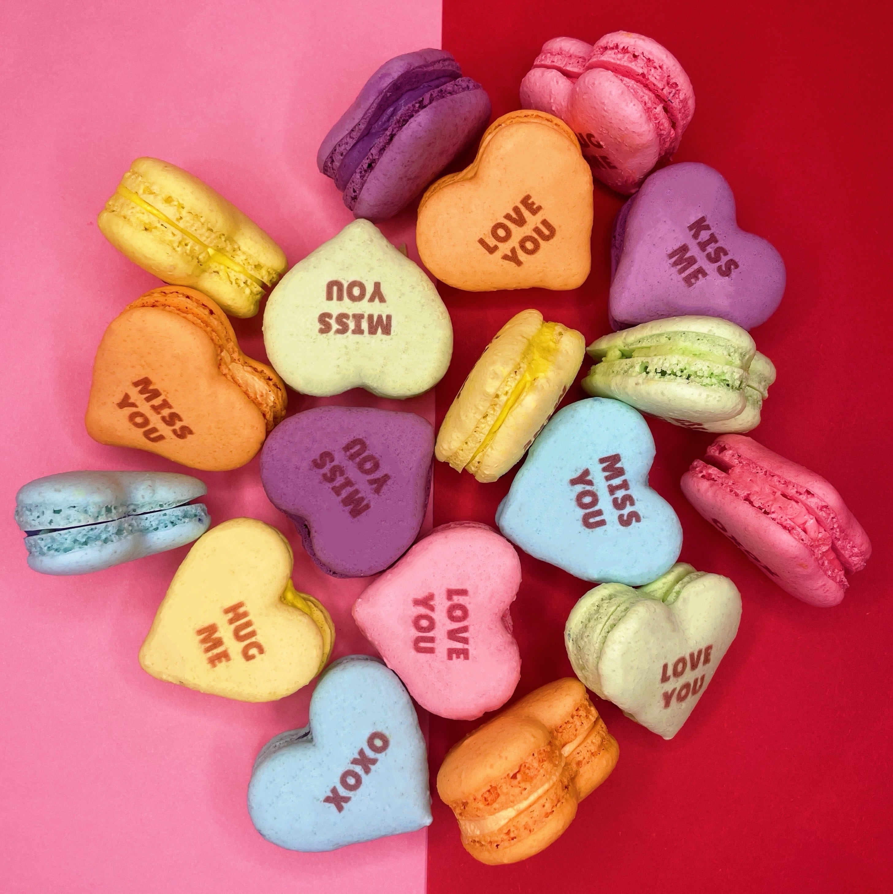 Limited Edition Candy Heart Macarons